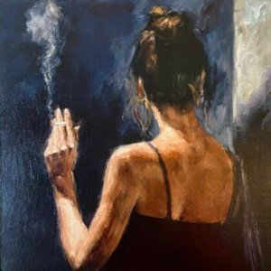 Fabian Perez, "Brunette" Hand Textured Limited Edition